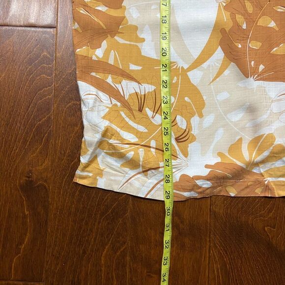 Cubavera Casual Summer Viscose White Orange Tan Button Front Shirt Men's XXL - Picture 8 of 8